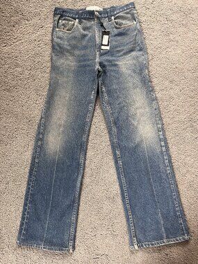 RAG & BONE MIRAMAR SHEA RELAXED HIGH RISE STRAIGHT TERRY JEANS -PRINTED - NWT 27